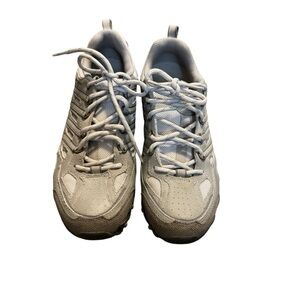 Skechers Leather Outdoor Lifestyle Shoes SZ 9 Gray‎